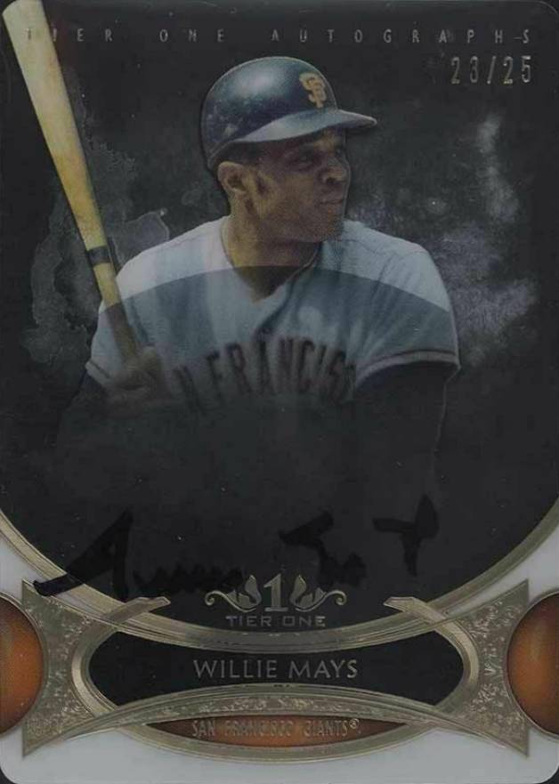 2014 Topps Tier One Autographs Willie Mays #TOAWM Baseball Card