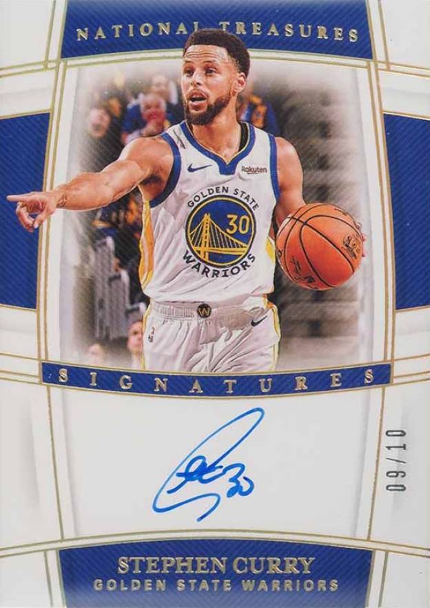 2019 Panini National Treasures Signatures Stephen Curry #S-SCY Basketball Card