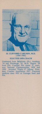 1968 Hall Of Fame Bookmarks H. Clifford Carlson # Basketball Card