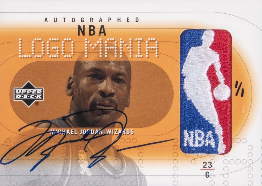 2002 Upper Deck NBA Logo Mania Patch Autograph 1/1 Michael Jordan #MJNBA Basketball Card