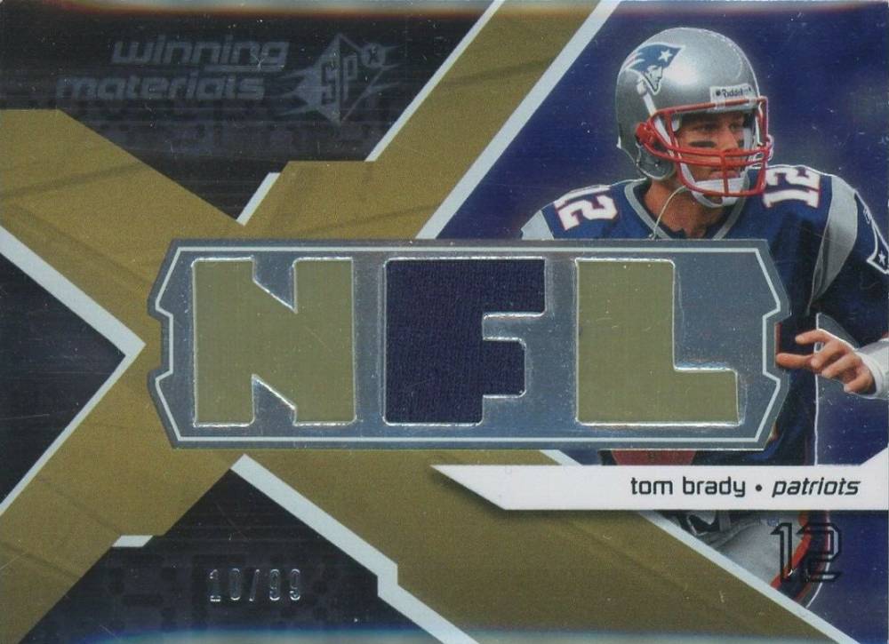 2008 SPx Winning Materials Tom Brady #WM-TO Football Card