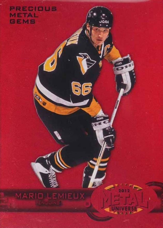 2012 Fleer Retro 1997-98 Precious Metal Universe Mario Lemieux #50 Hockey Card