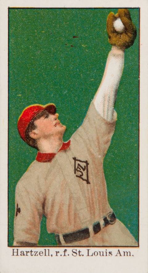 1909 E90-1 American Caramel Hartzell, 3b St. Louis Am. # Baseball Card