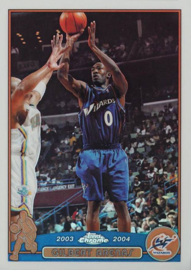 2003 Topps Chrome Gilbert Arenas #103 Basketball Card