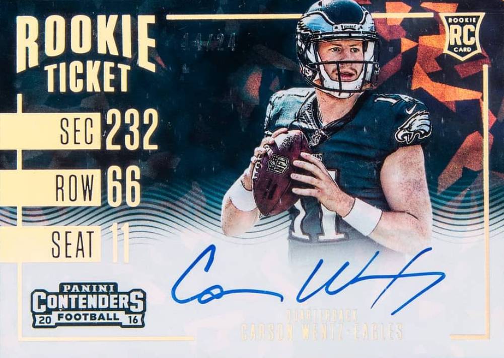 2016 Panini Contenders Carson Wentz #342 Football Card