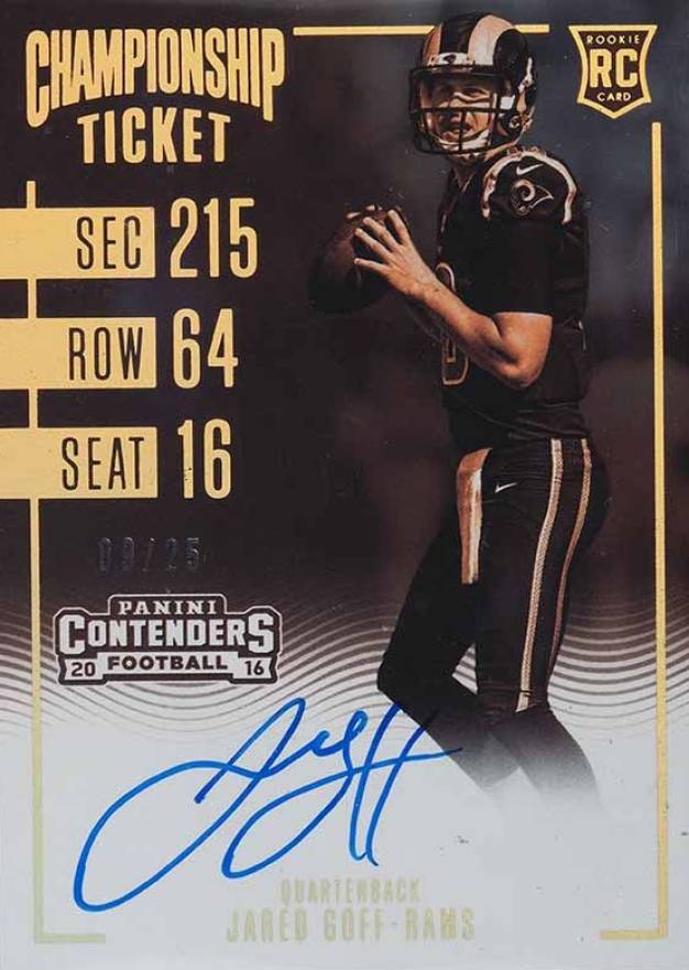 2016 Panini Contenders Jared Goff #301 Football Card