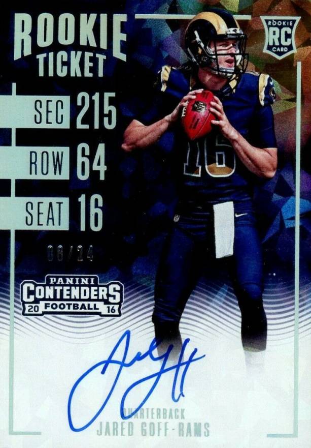 2016 Panini Contenders Jared Goff #301 Football Card