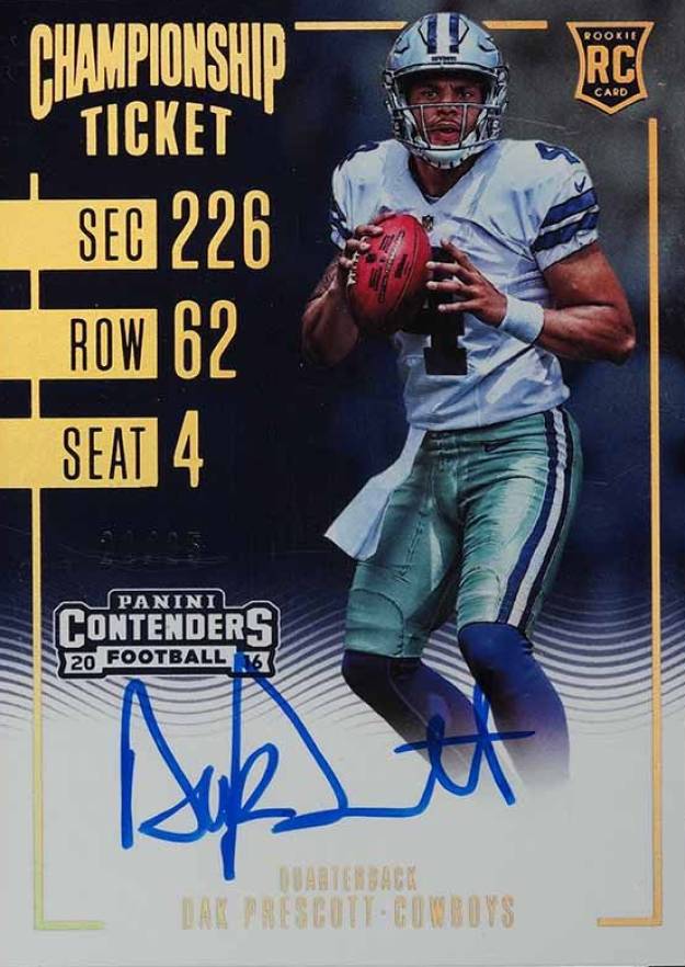 2016 Panini Contenders Dak Prescott #307 Football Card