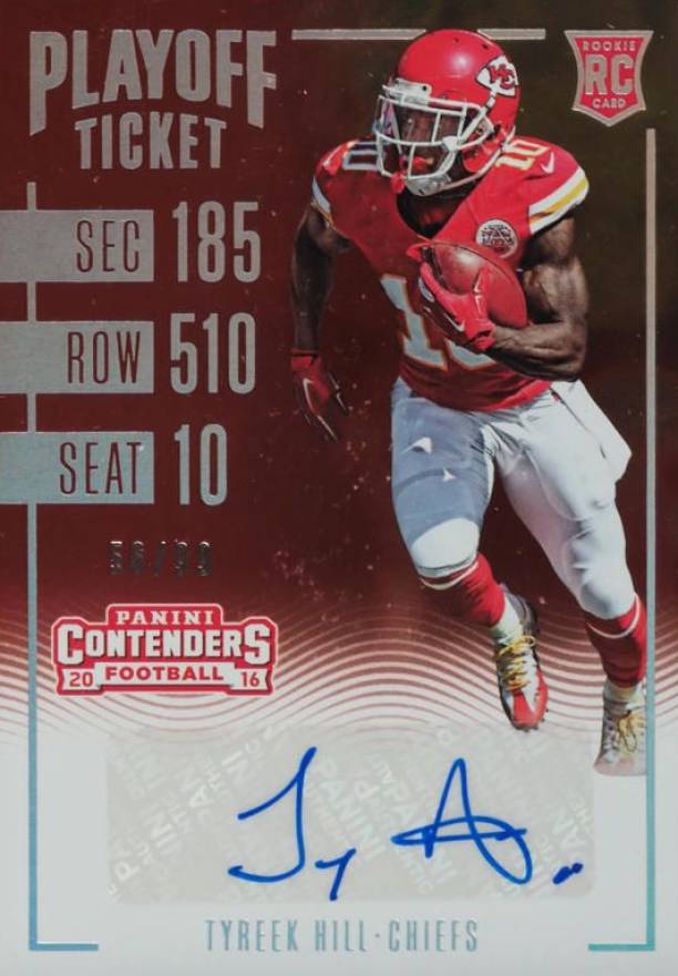 2016 Panini Contenders Tyreek Hill #232 Football Card