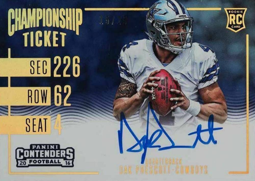 2016 Panini Contenders Dak Prescott #347 Football Card