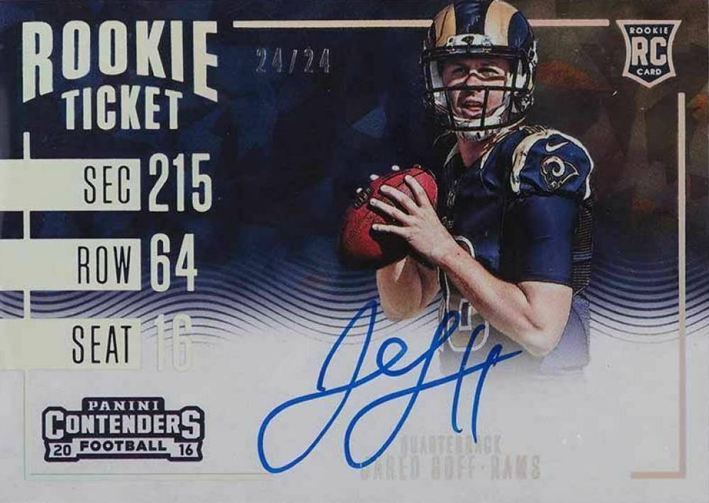 2016 Panini Contenders Jared Goff #341 Football Card