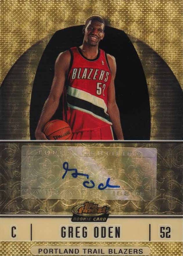 2007 Finest Greg Oden #101 Basketball Card