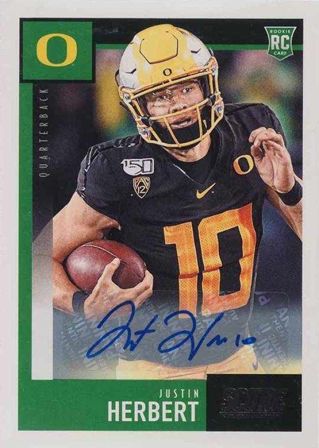 2020 Panini Score Justin Herbert #362 Football Card