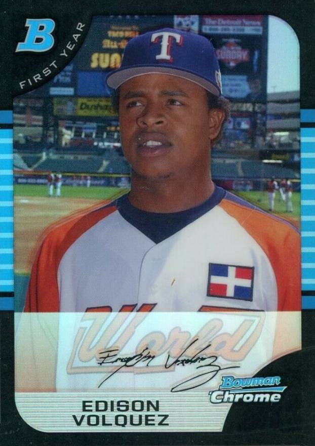 2005 Bowman Chrome Draft Picks Edinson Volquez #134 Baseball Card