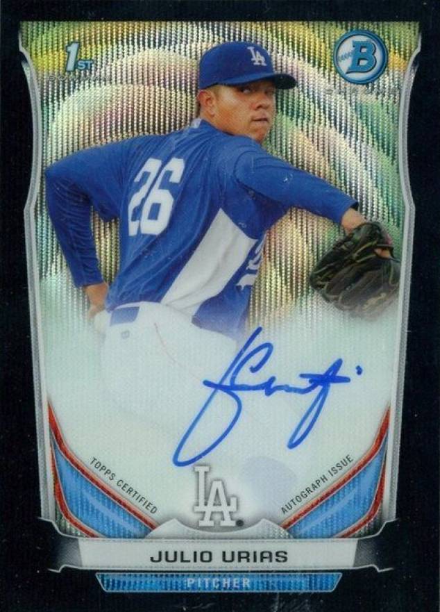 2014 Bowman Chrome Autograph Prospects Julio Urias #JU Baseball Card