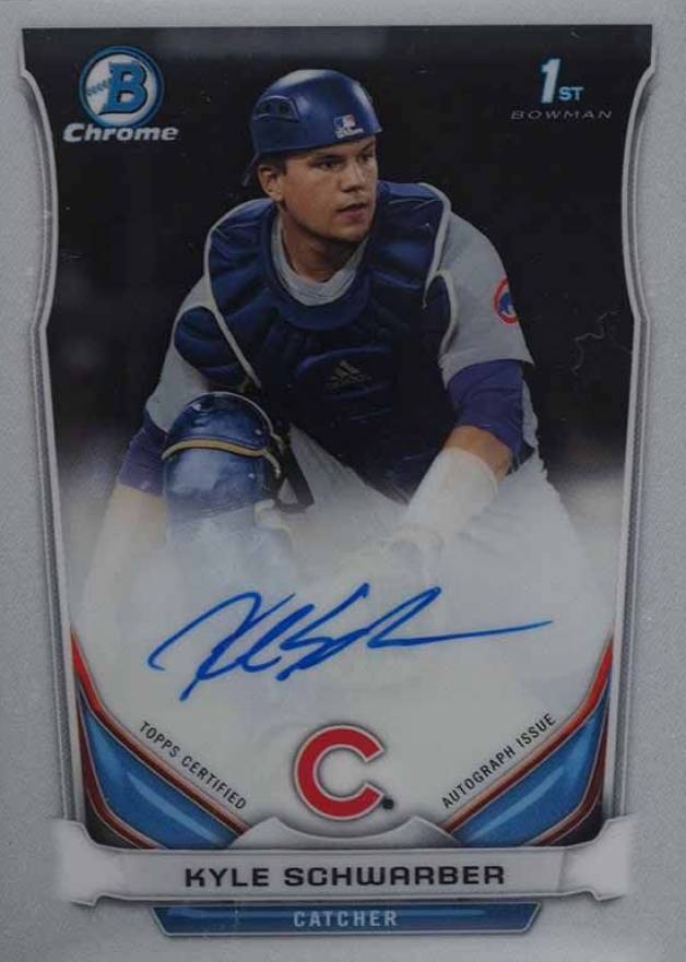 2014 Bowman Chrome Draft Pick Autograph Kyle Schwarber #KS Baseball Card