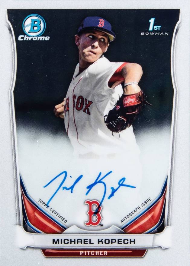 2014 Bowman Chrome Draft Pick Autograph Michael Kopech #MK Baseball Card