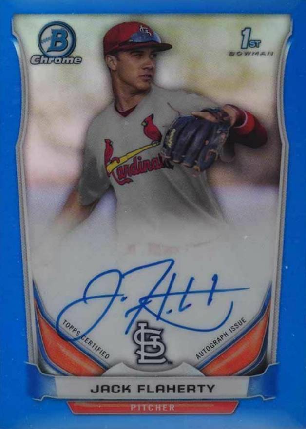 2014 Bowman Chrome Draft Pick Autograph Jack Flaherty #JF Baseball Card