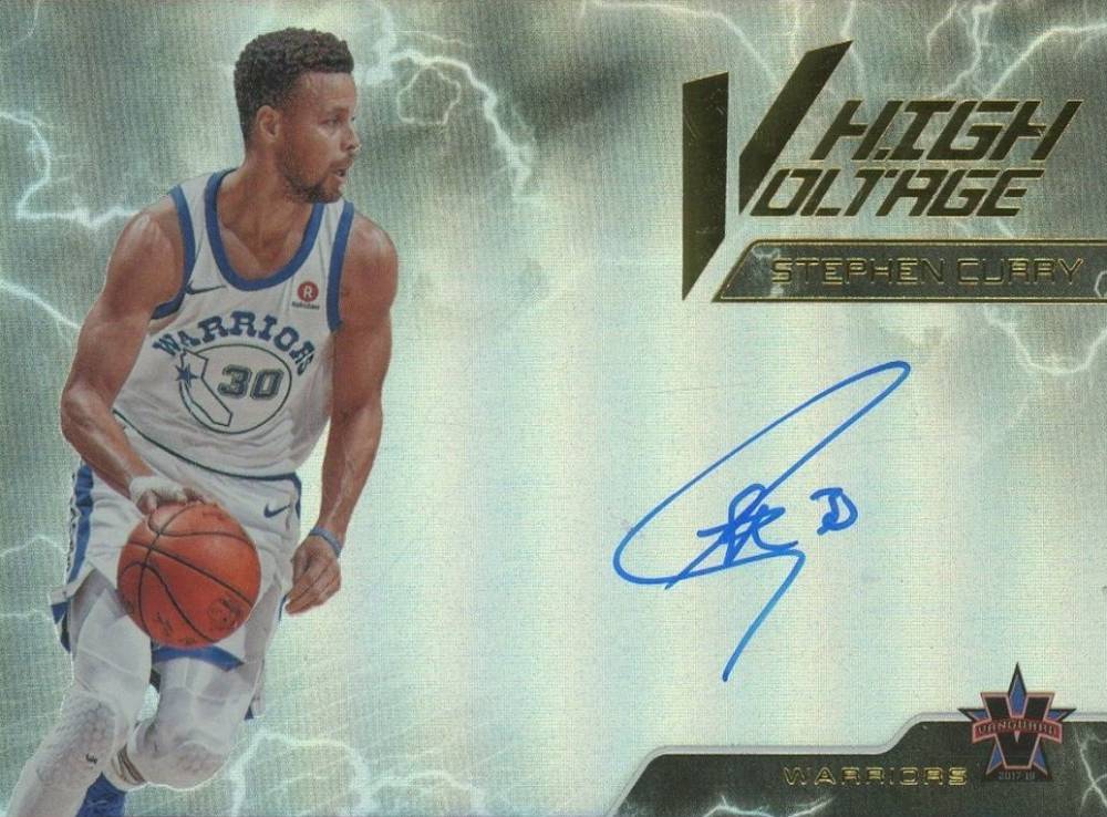 2017 Panini Vanguard High Voltage Signatures Stephen Curry #HVSCY Basketball Card