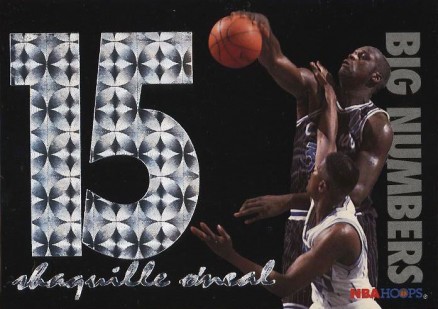 1994 Hoops Big Numbers Shaquille O'Neal #BN5 Basketball Card