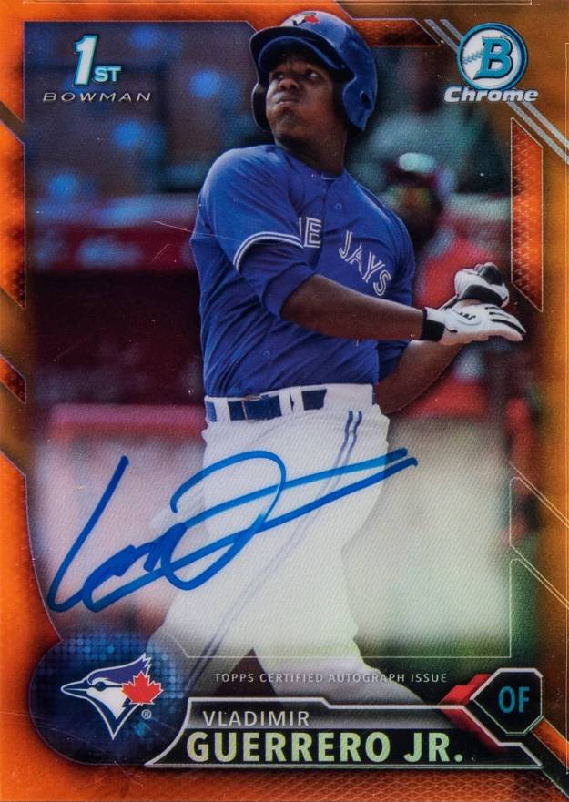 2016 Bowman Chrome Prospects Autographs Jordan Guerrero #JGU Baseball Card