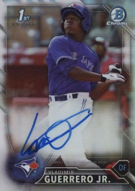 2016 Bowman Chrome Prospects Autographs Vladimir Guerrero Jr. #VG Baseball Card