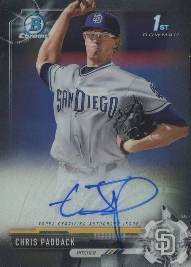 2017 Bowman Chrome Prospect Autograph Chris Paddack #CP Baseball Card