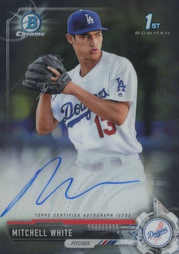 2017 Bowman Chrome Prospect Autograph Mitchell White #MW Baseball Card