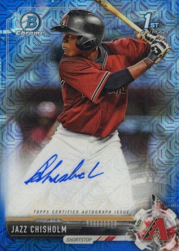 2017 Bowman Chrome Prospect Autograph Jazz Chisholm #JC Baseball Card