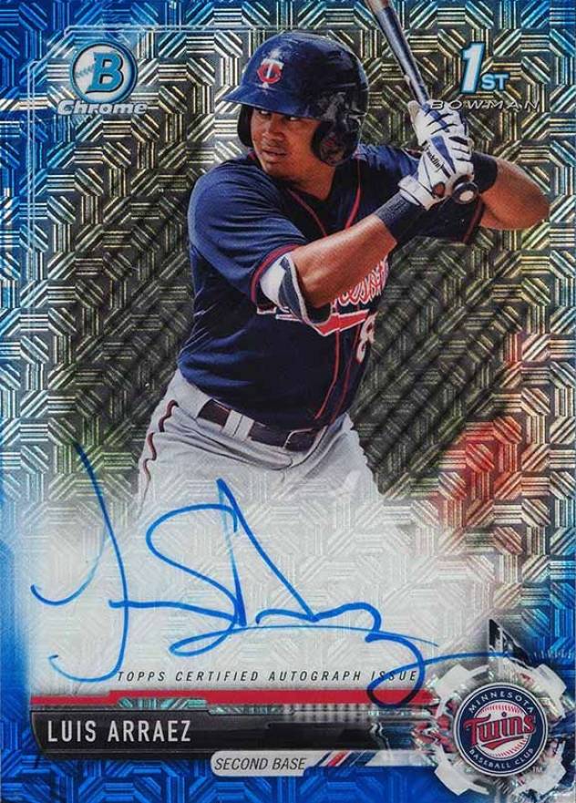 2017 Bowman Chrome Prospect Autograph Luis Arraez #LA Baseball Card