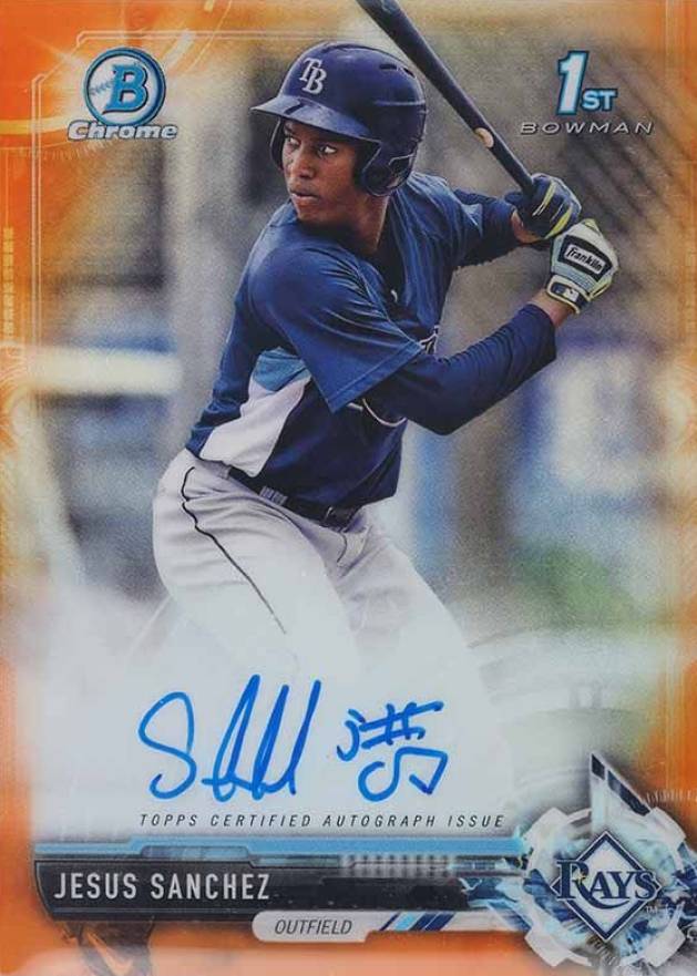 2017 Bowman Chrome Prospect Autograph Jesus Sanchez #JS Baseball Card