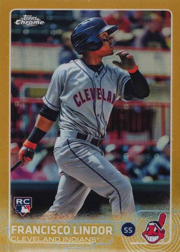 2015 Topps Chrome Francisco Lindor #202 Baseball Card