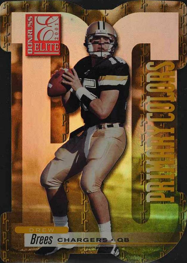 2001 Donruss Elite Primary Colors Drew Brees #PC8 Football Card