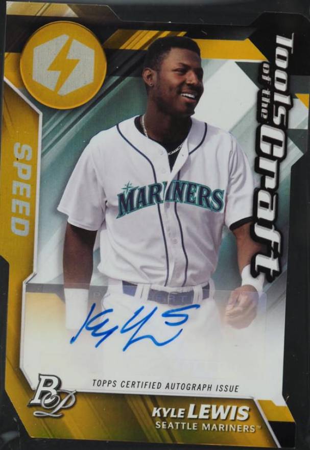 2017 Bowman Platinum Tools of the Craft Autographs Kyle Lewis #KL Baseball Card