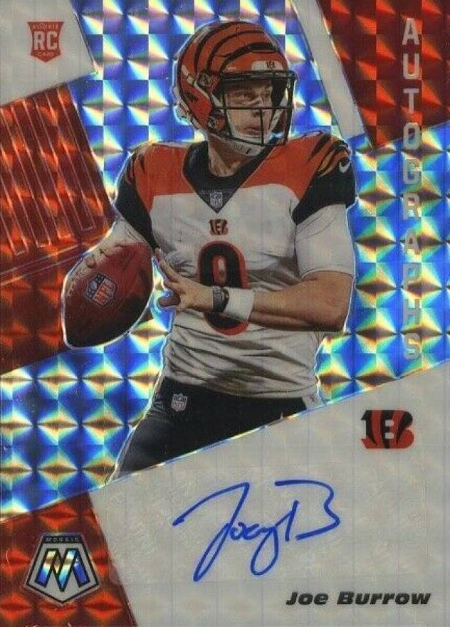 2020 Panini Mosaic Rookie Autographs Mosaic Joe Burrow #RA1 Football Card