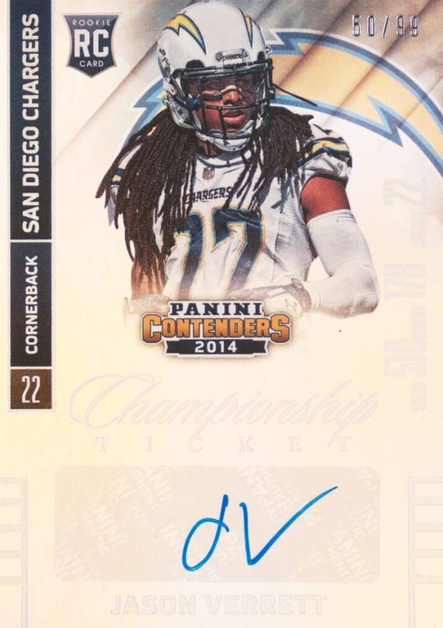 2014 Panini Contenders Jason Verrett #139 Football Card