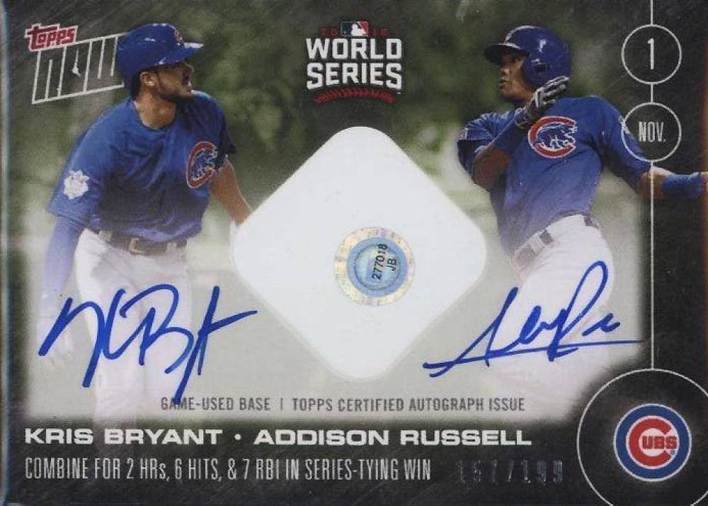 2016 Topps Now  Addison Russell/Kris Bryant #BR-A Baseball Card