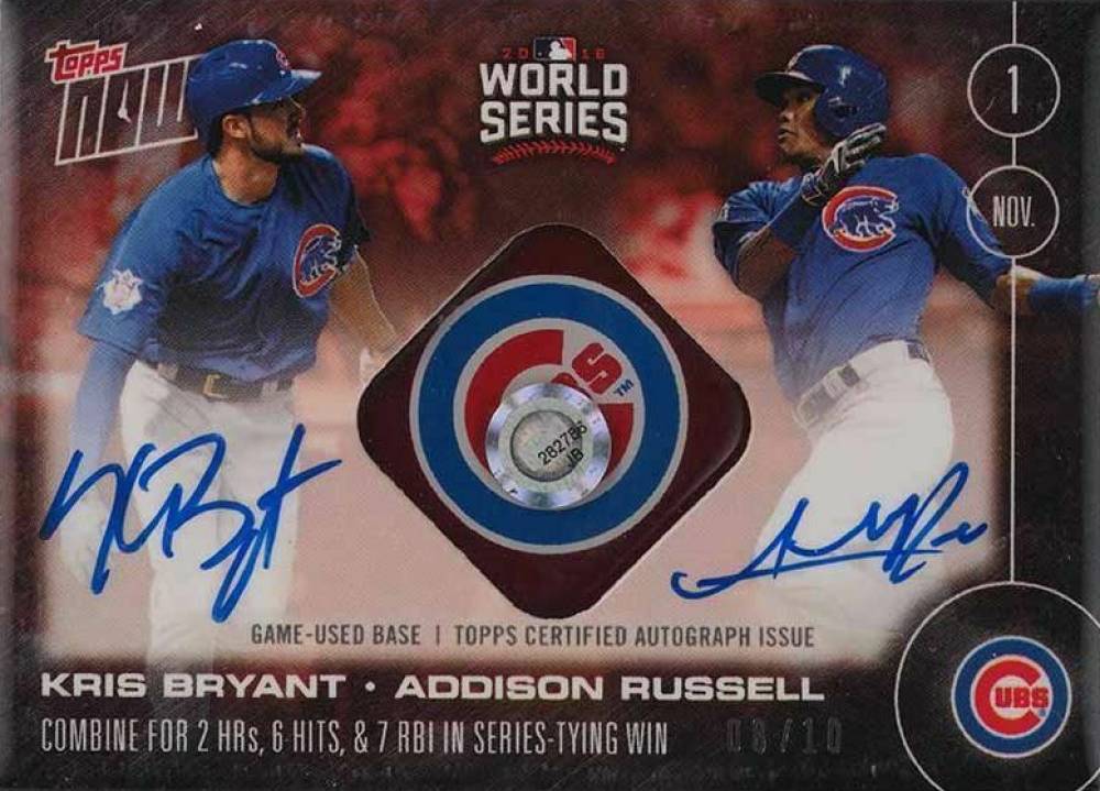 2016 Topps Now  Addison Russell/Kris Bryant #BR-E Baseball Card