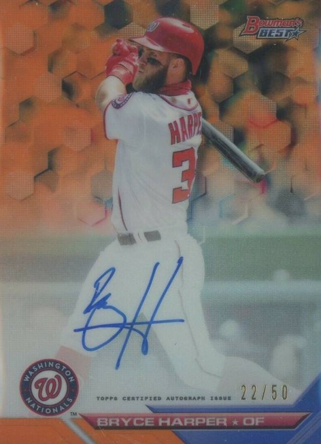 2016 Bowman's Best Best of 2016 Autograph Bryce Harper #B16BH Baseball Card